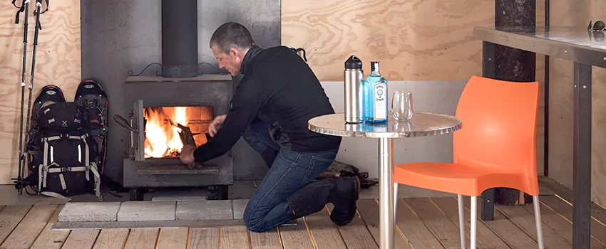 Open Hearth Wood Fireplace Installation in Langford, BC