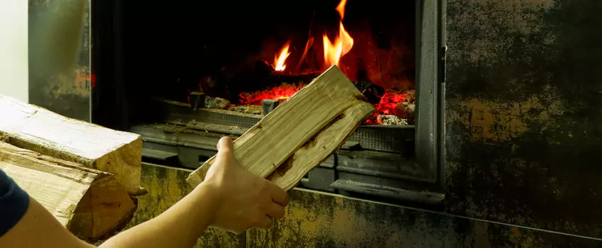 Wood Stove Heat Resistant Wall Repair in Langford, British Columbia